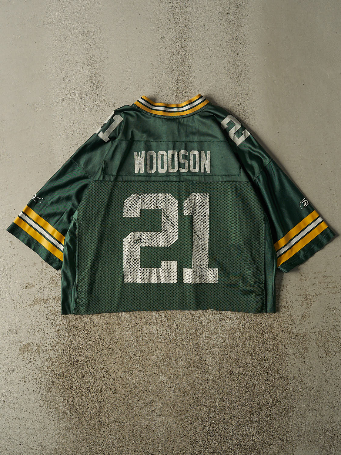 Vintage Y2K Green Green Bay Packers #21 Woodson Football Jersey (XL/XXL)