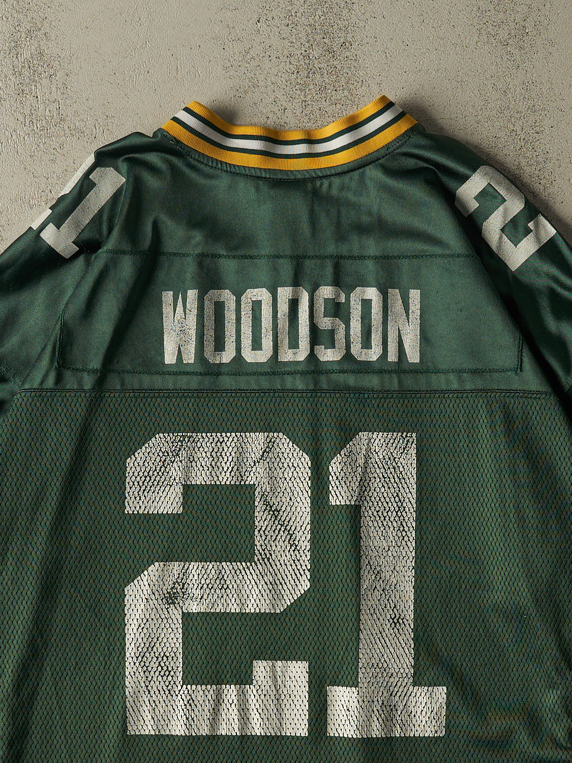 Vintage Y2K Green Green Bay Packers #21 Woodson Football Jersey (XL/XXL)