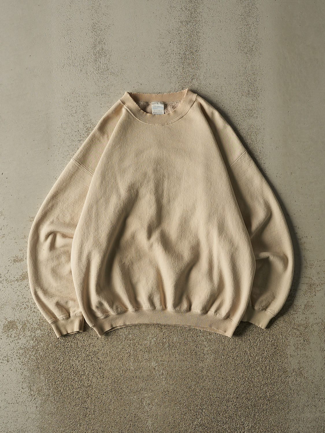 Vintage 90s Beige Blank Crewneck (L/XL)