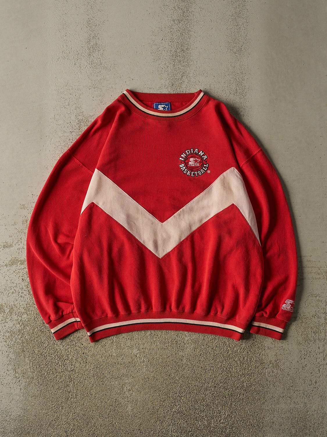 Vintage 90s Red Indiana University Basketball Crewneck (XL)