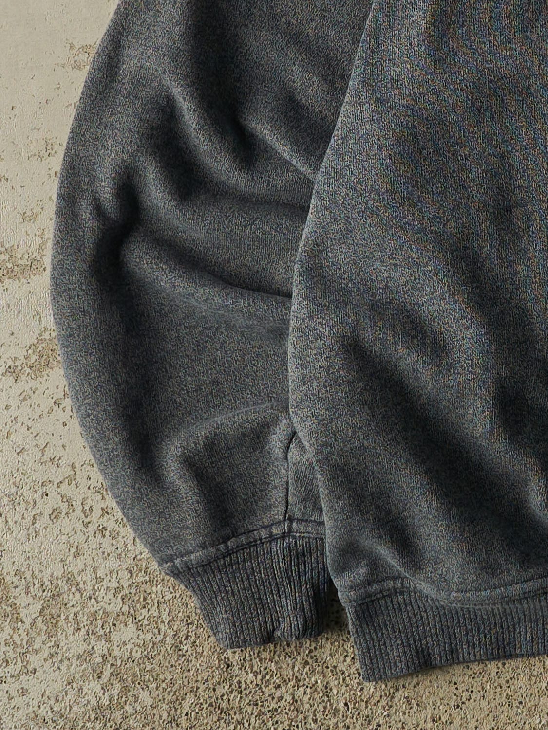 Vintage 90s Charcoal Grey University of Oregon Ducks Quarter Zip Sweater (XL)