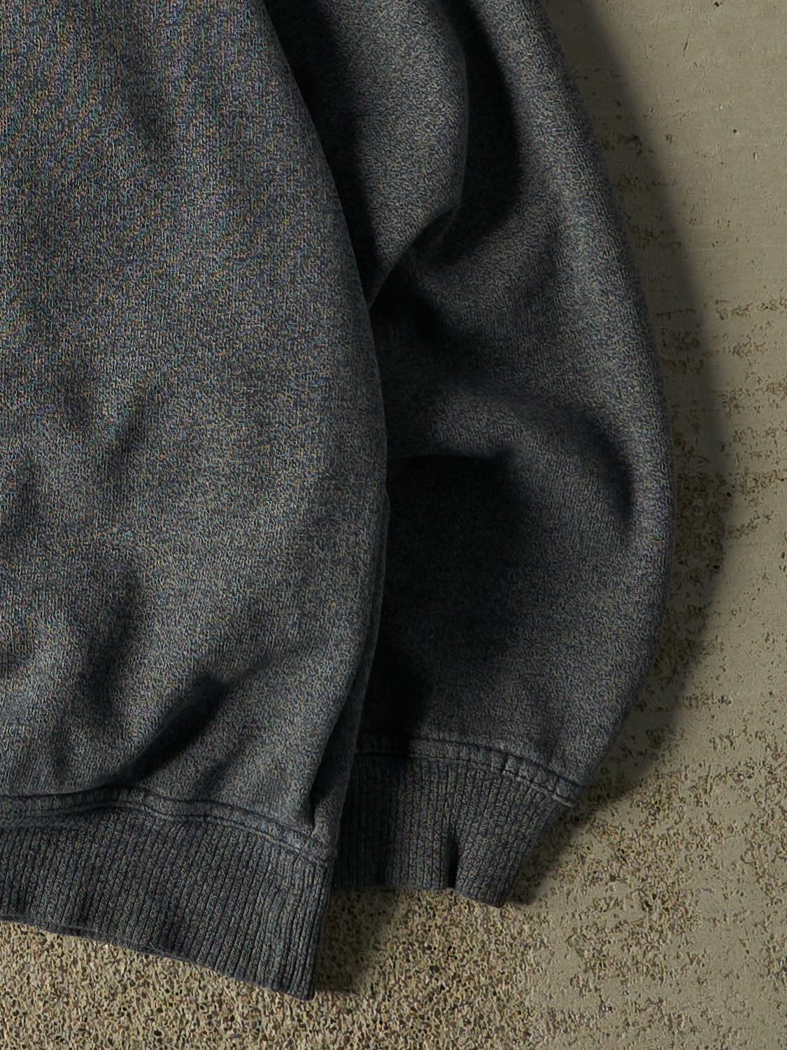 Vintage 90s Charcoal Grey University of Oregon Ducks Quarter Zip Sweater (XL)