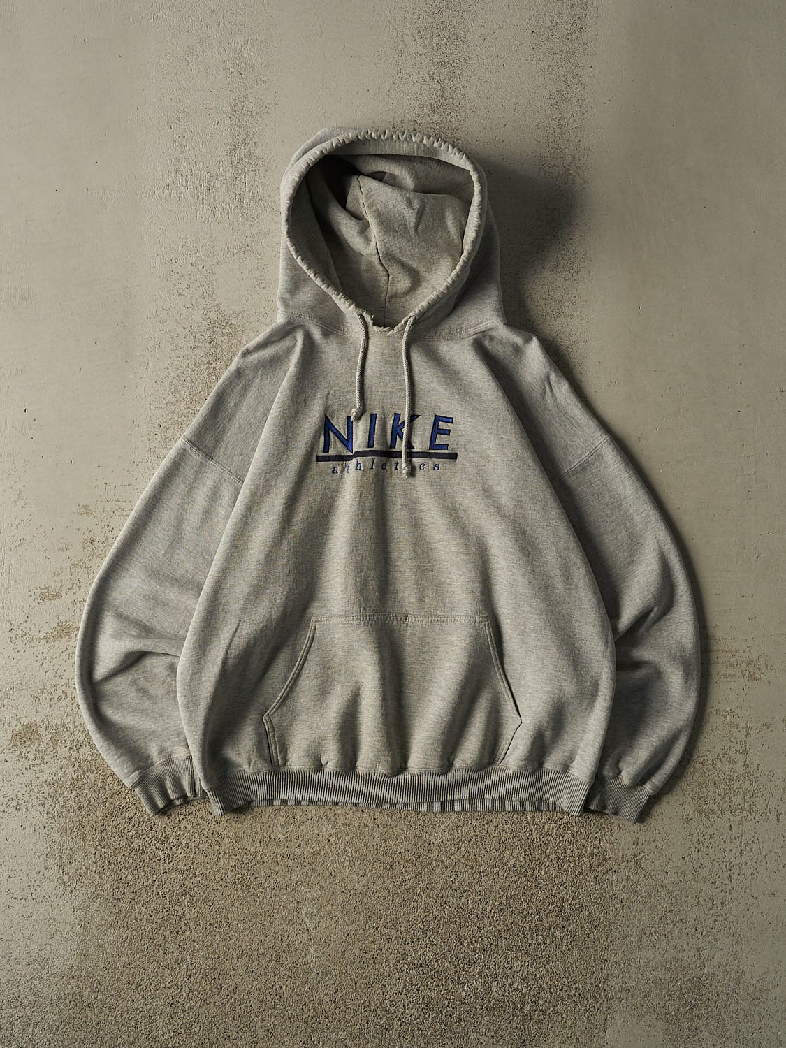 Vintage 90s Grey Nike Embroidered Hoodie (XL)