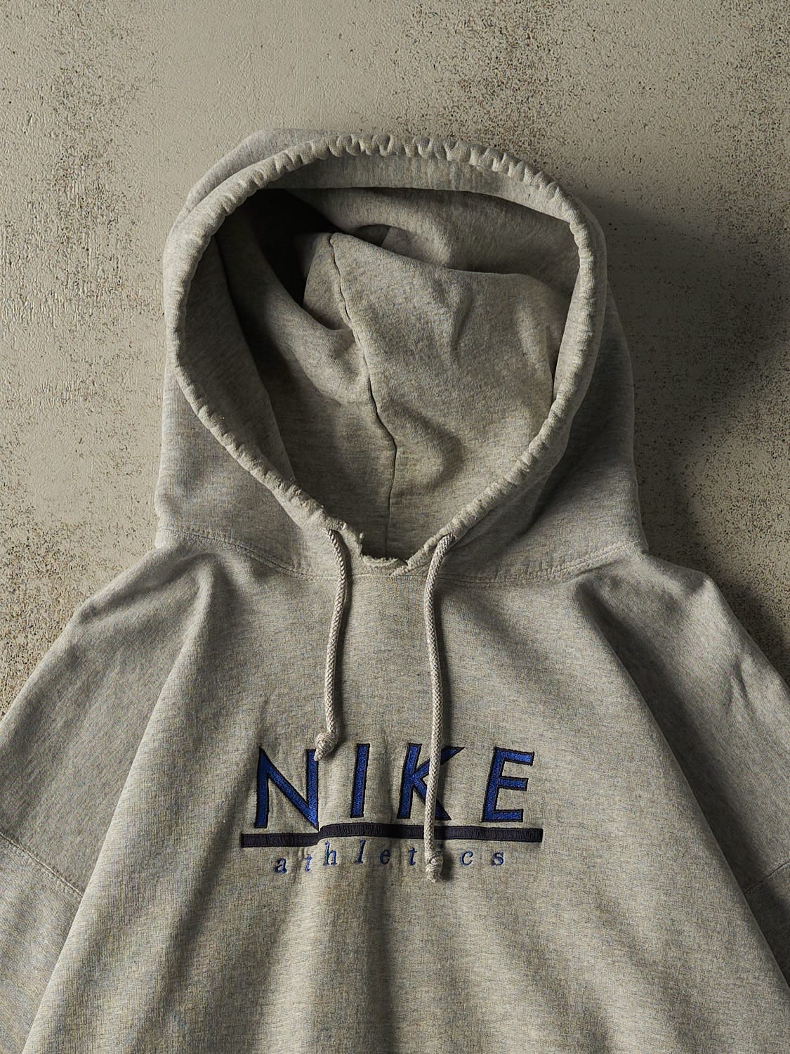 Vintage 90s Grey Nike Embroidered Hoodie (XL)
