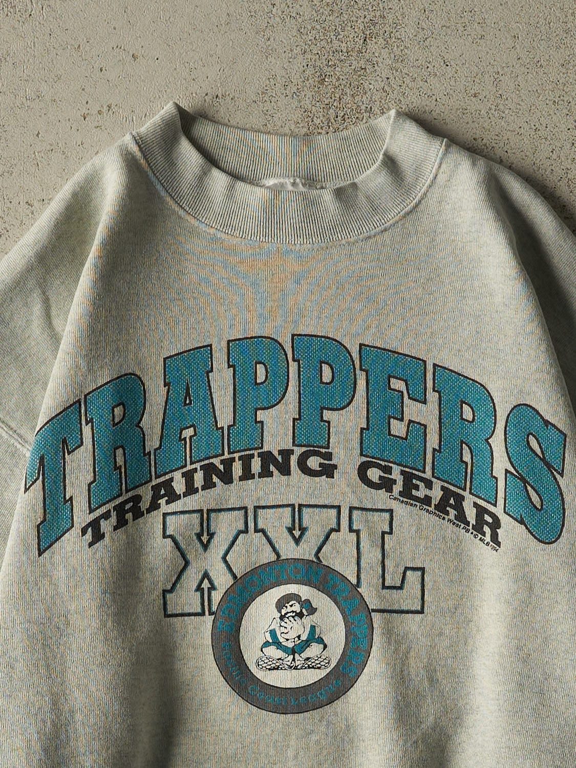 Vintage 94' Grey Edmonton Trappers Crewneck (M)