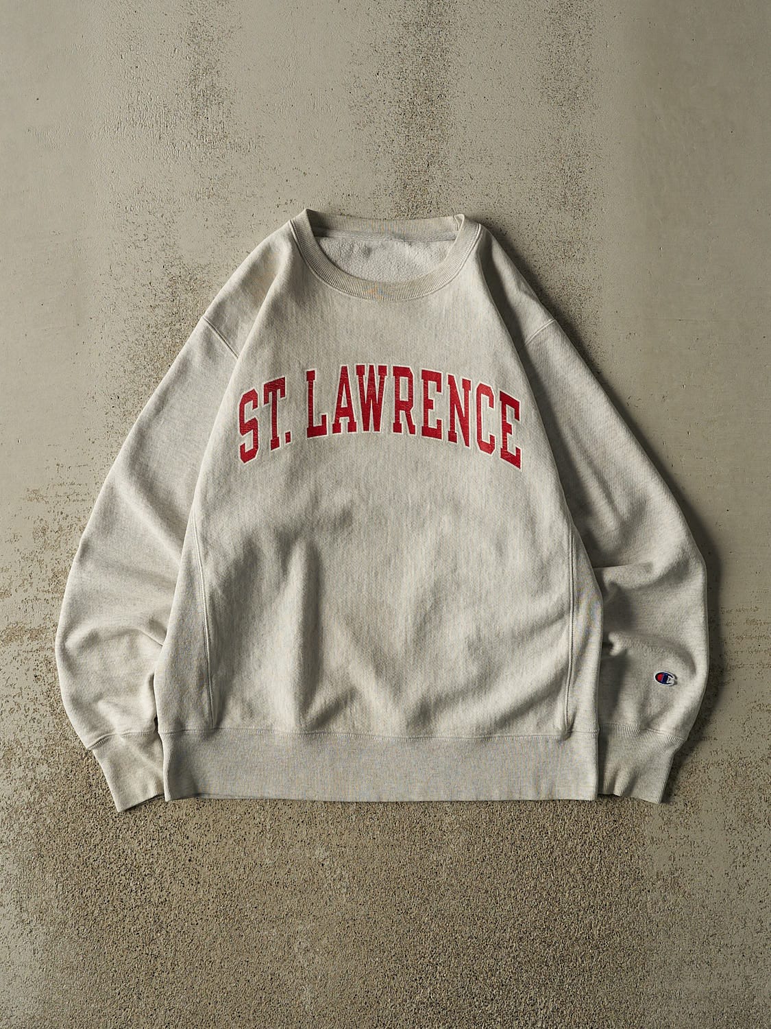 Vintage 90s Grey Champion Reverse Weave St. Lawrence Crewneck (S/M)