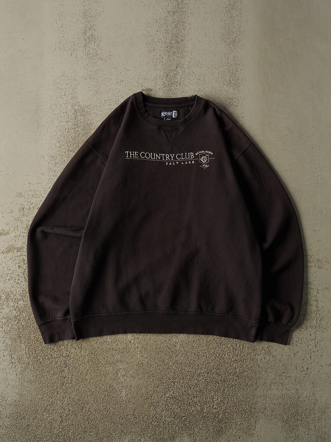 Vintage 90s Faded Black Salt Lake Country Club Crewneck (XL)
