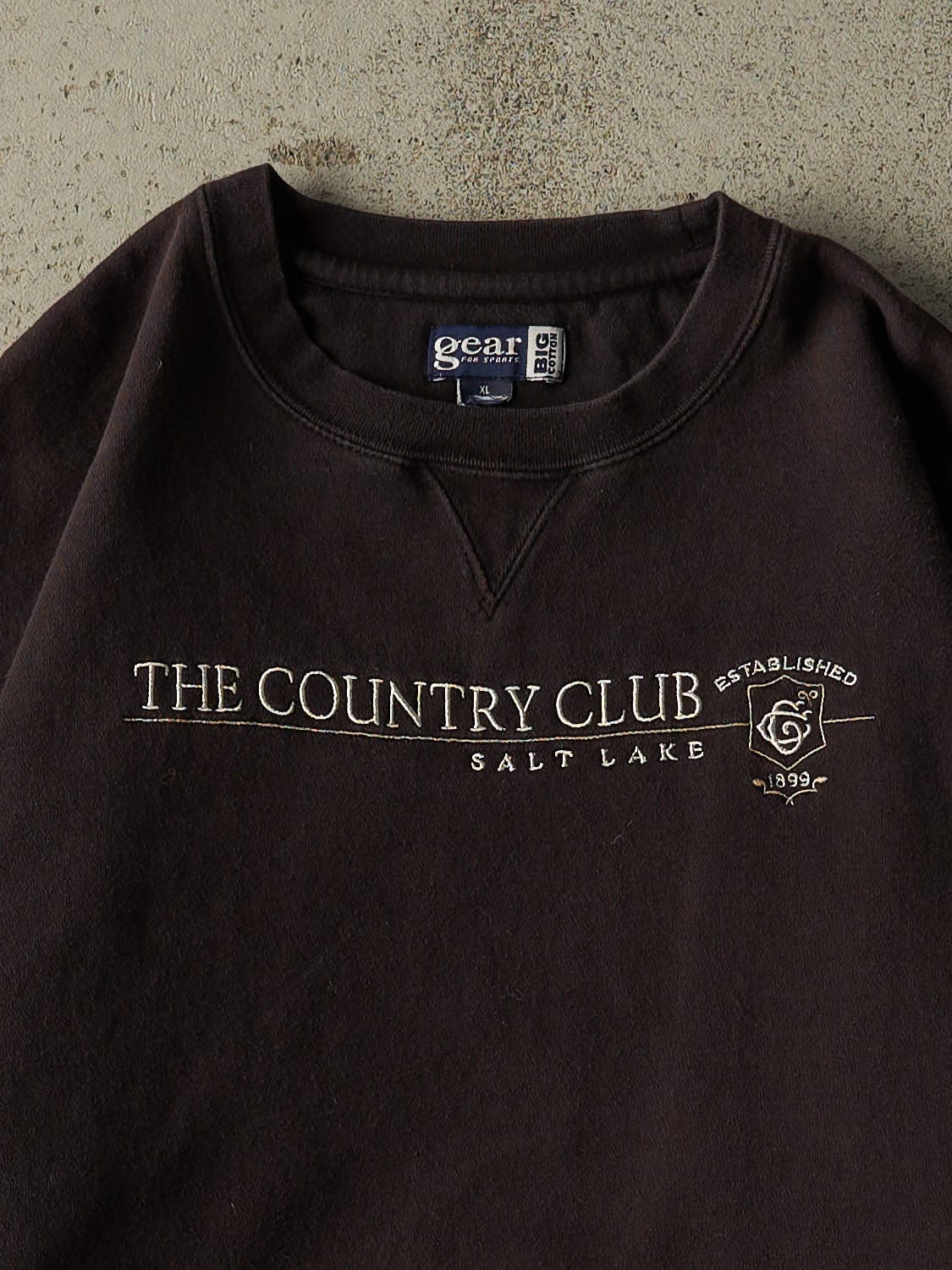 Vintage 90s Faded Black Salt Lake Country Club Crewneck (XL)