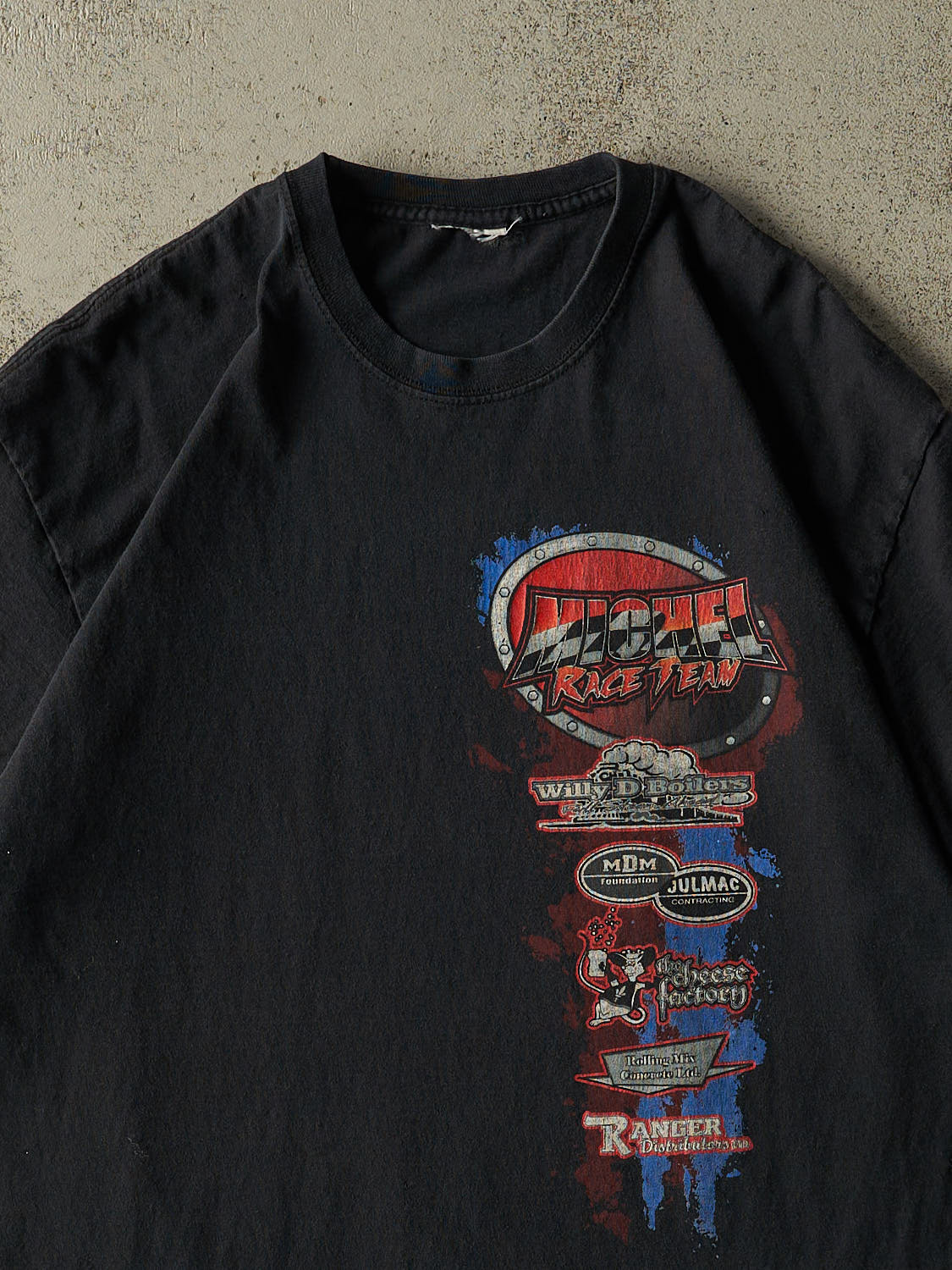 Vintage Y2K Black Michel Racing Team Tee (L/XL)