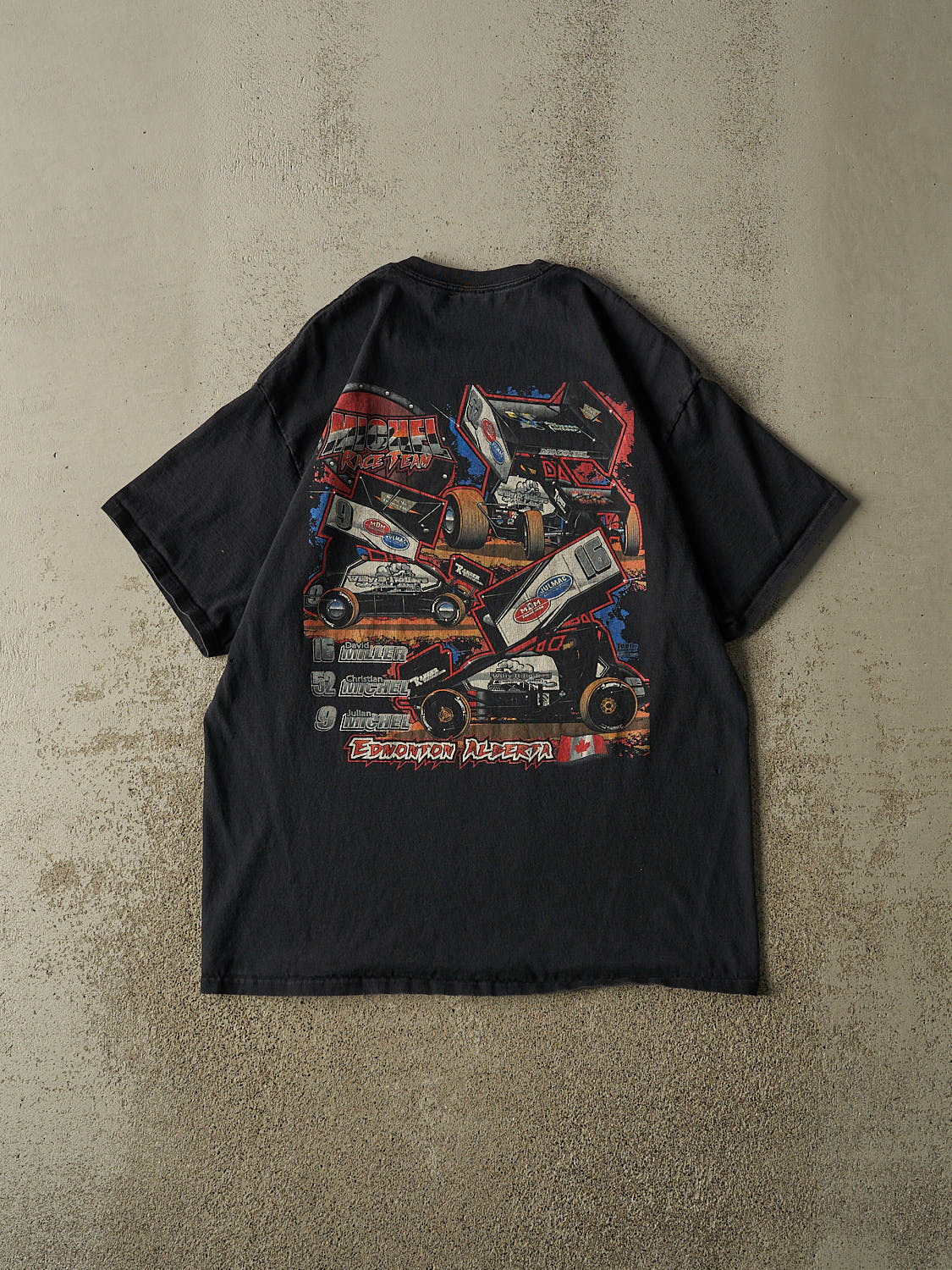 Vintage Y2K Black Michel Racing Team Tee (L/XL)