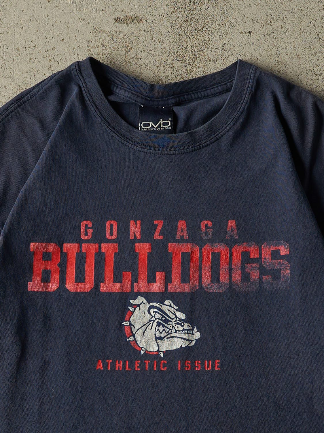 Vintage Y2K Navy Blue Gonzaga University Bulldogs Tee (L)