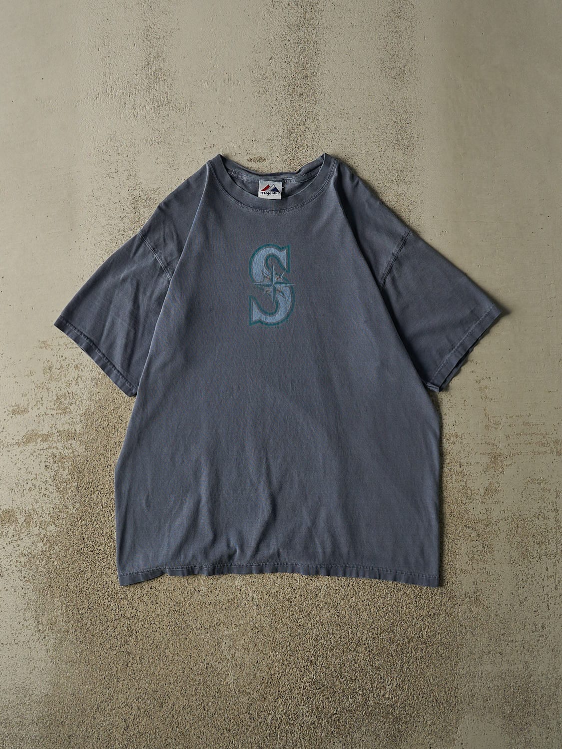 Vintage Y2K Washed Blue Seattle Mariners Tee (L/XL)