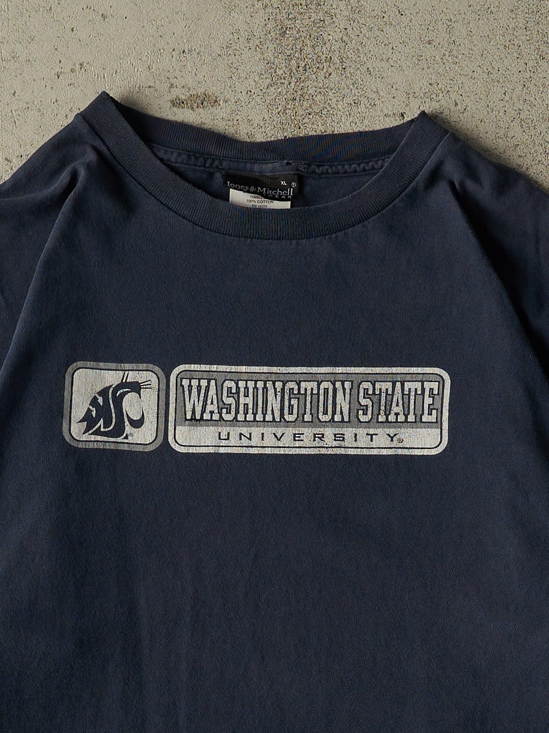 Vintage Y2K Navy Blue Washington State University Long Sleeve (L/XL)