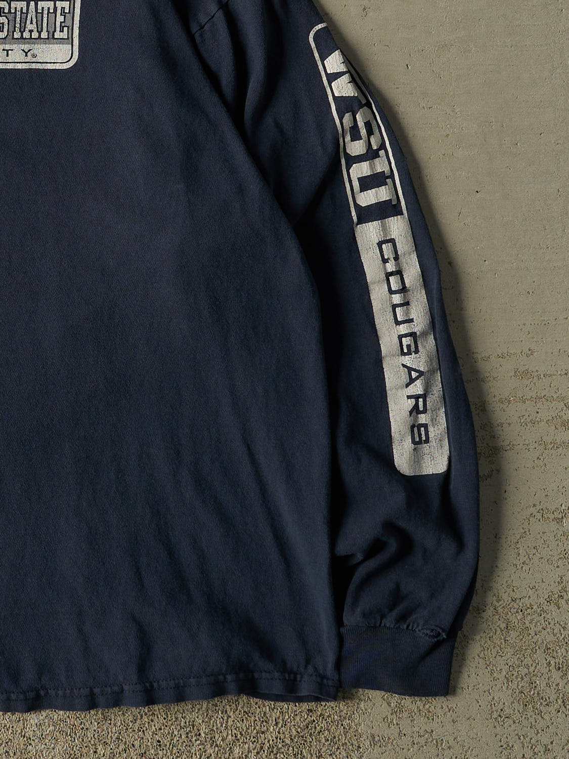 Vintage Y2K Navy Blue Washington State University Long Sleeve (L/XL)