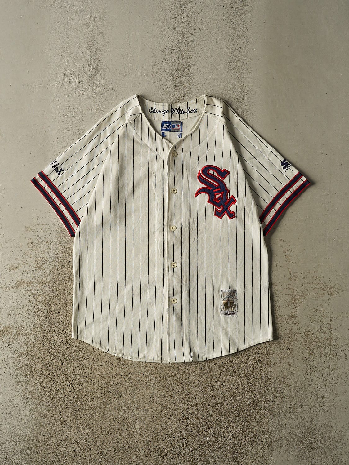 Vintage '90s RARE White Chicago White Sox '59 Collection  Baseball Jersey (L/XL)