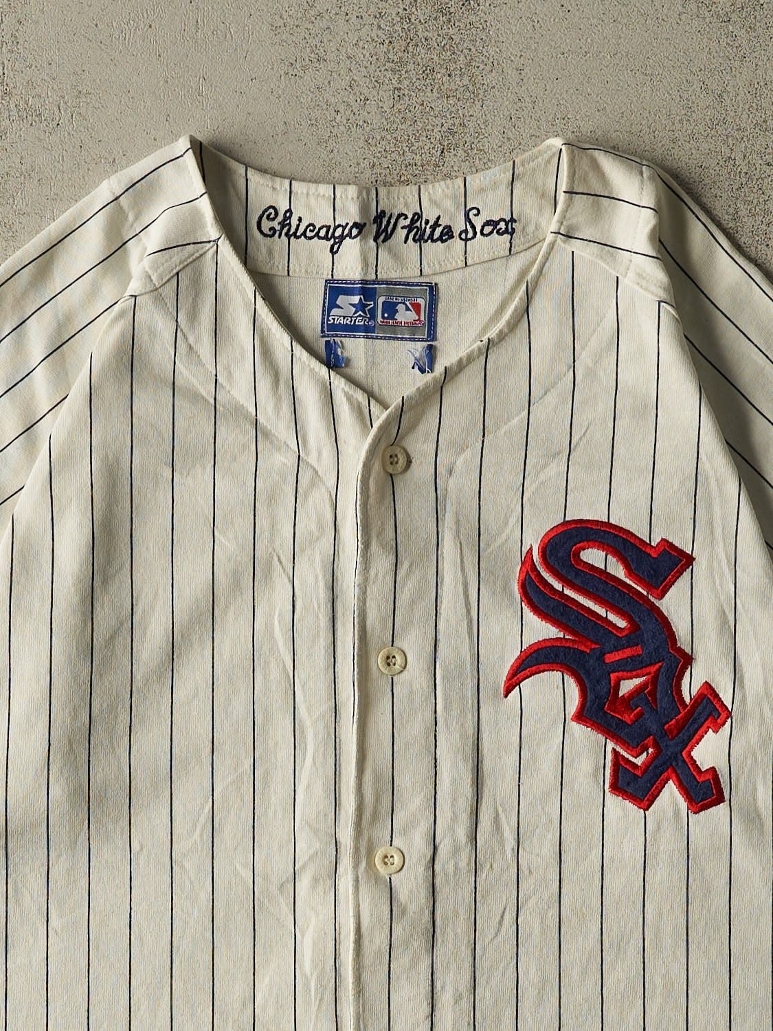 Vintage '90s RARE White Chicago White Sox '59 Collection  Baseball Jersey (L/XL)