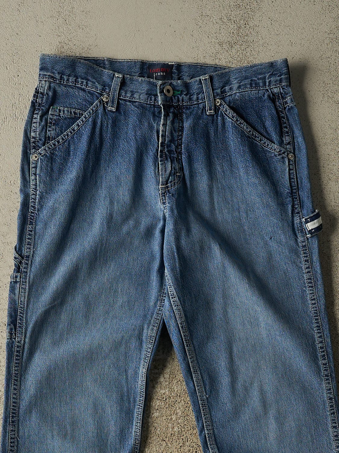 Vintage 90s Dark Wash Tommy Hilfiger Carpenter Jeans (29x29.5)