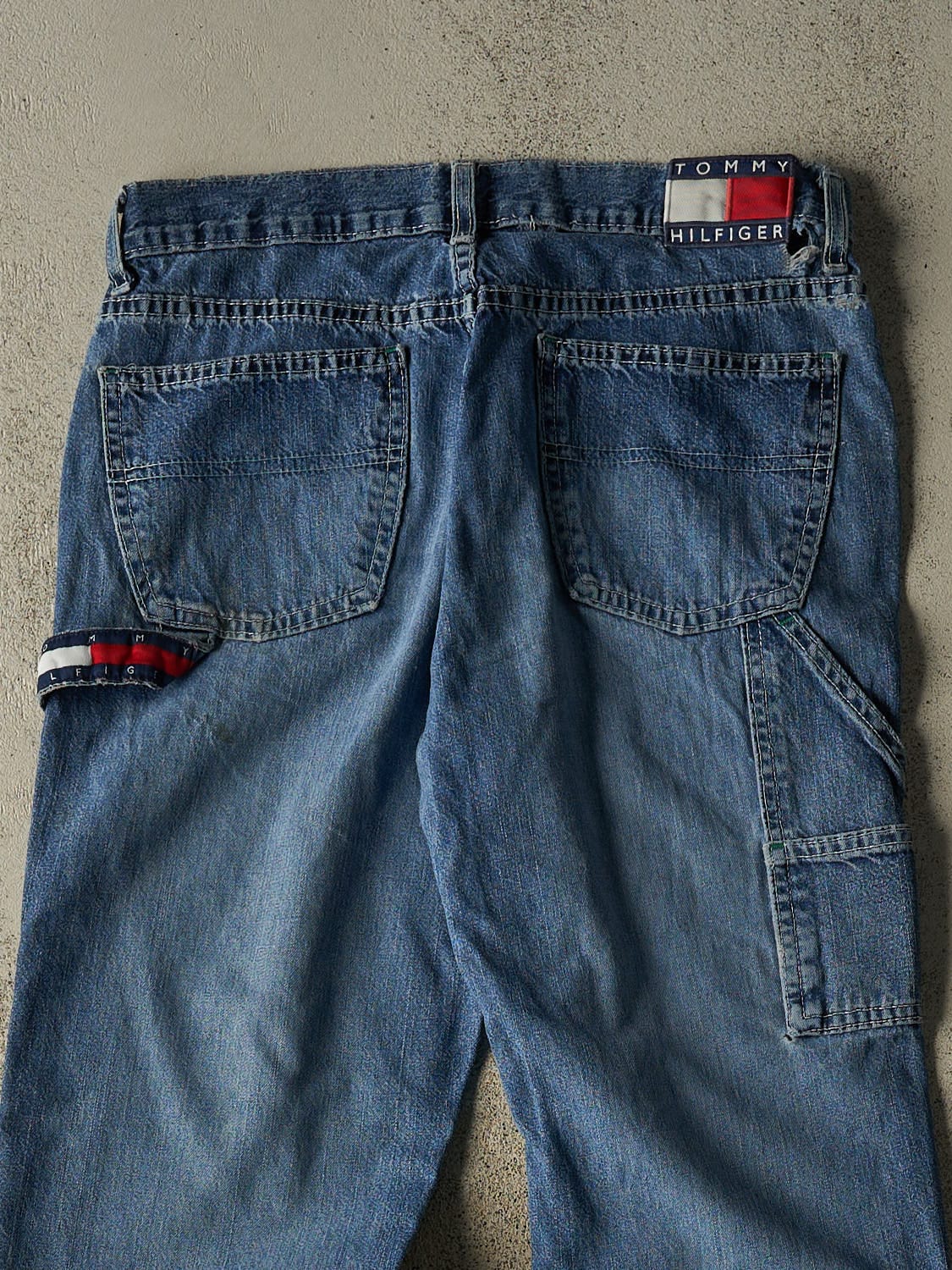 Vintage 90s Dark Wash Tommy Hilfiger Carpenter Jeans (29x29.5)