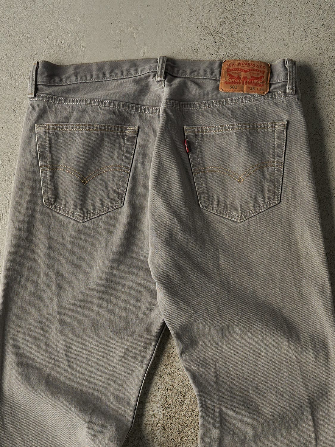 Vintage 90s Grey Levi's 501 Denim Pants (34x30.5)