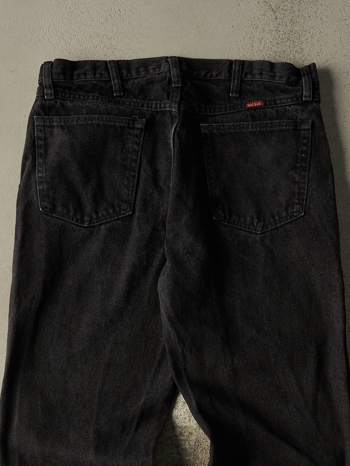Vintage 90s Black Rustler Denim Pants (35x32)
