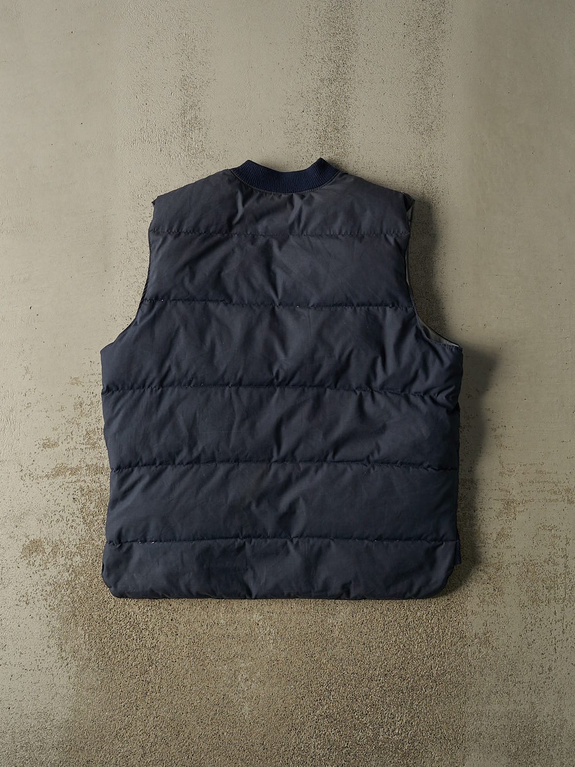 Vintage 80s Navy Blue Puffer Vest (XL/XXL)
