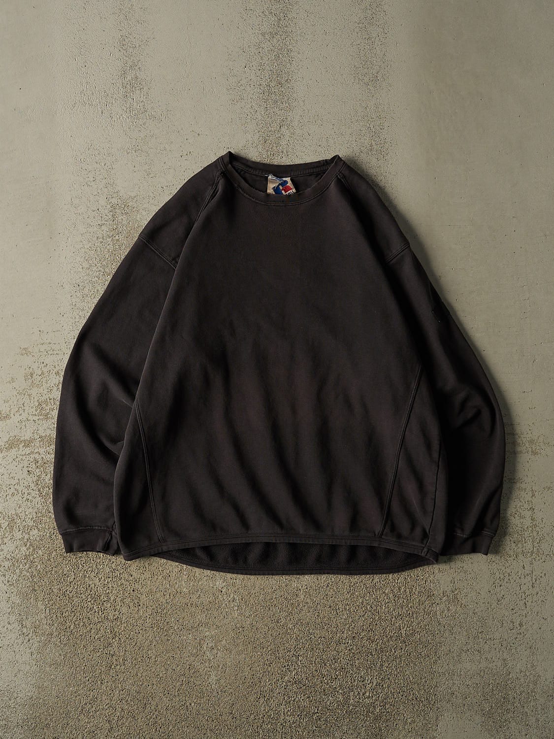 Vintage 90s Faded Black Russell Athletic Lightweight Crewneck (L/XL)