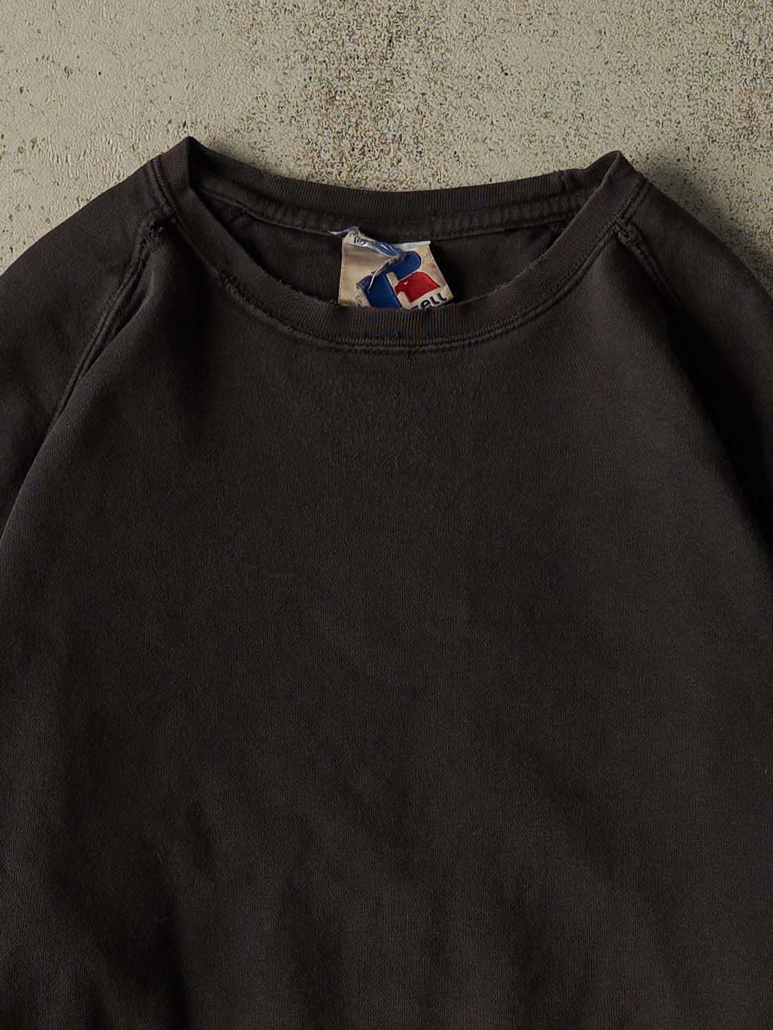 Vintage 90s Faded Black Russell Athletic Lightweight Crewneck (L/XL)