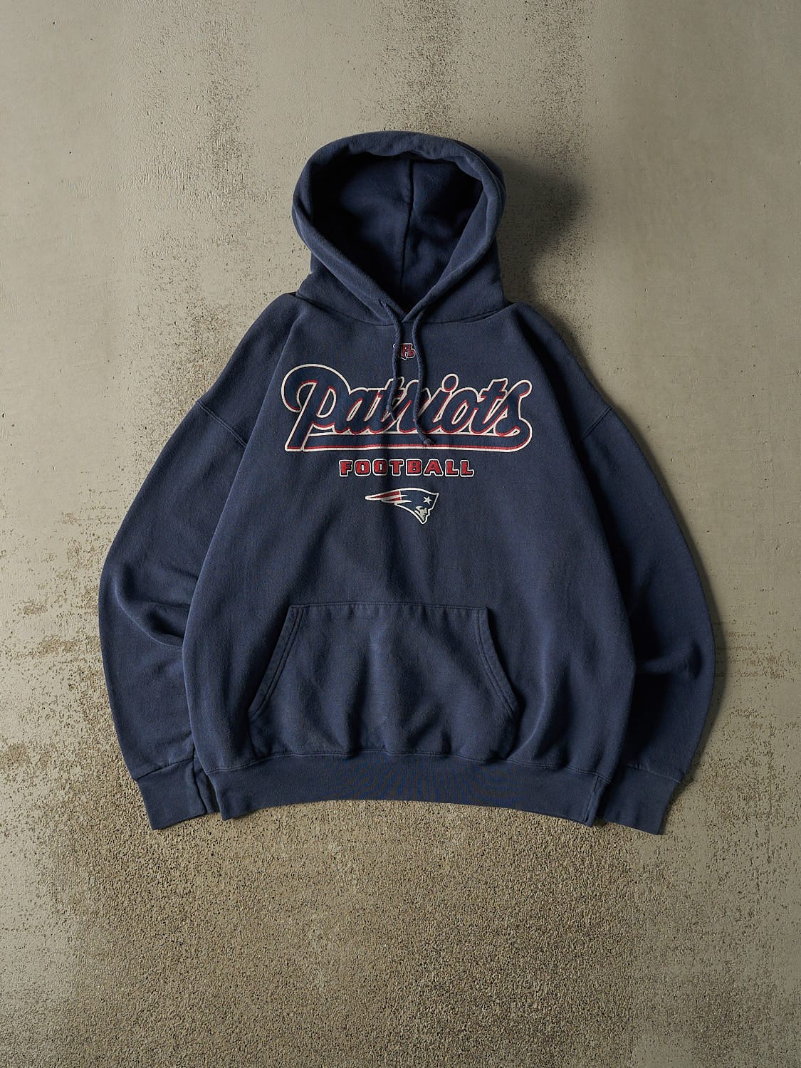 Vintage 90s Navy Blue New England Patriots Hoodie (L)