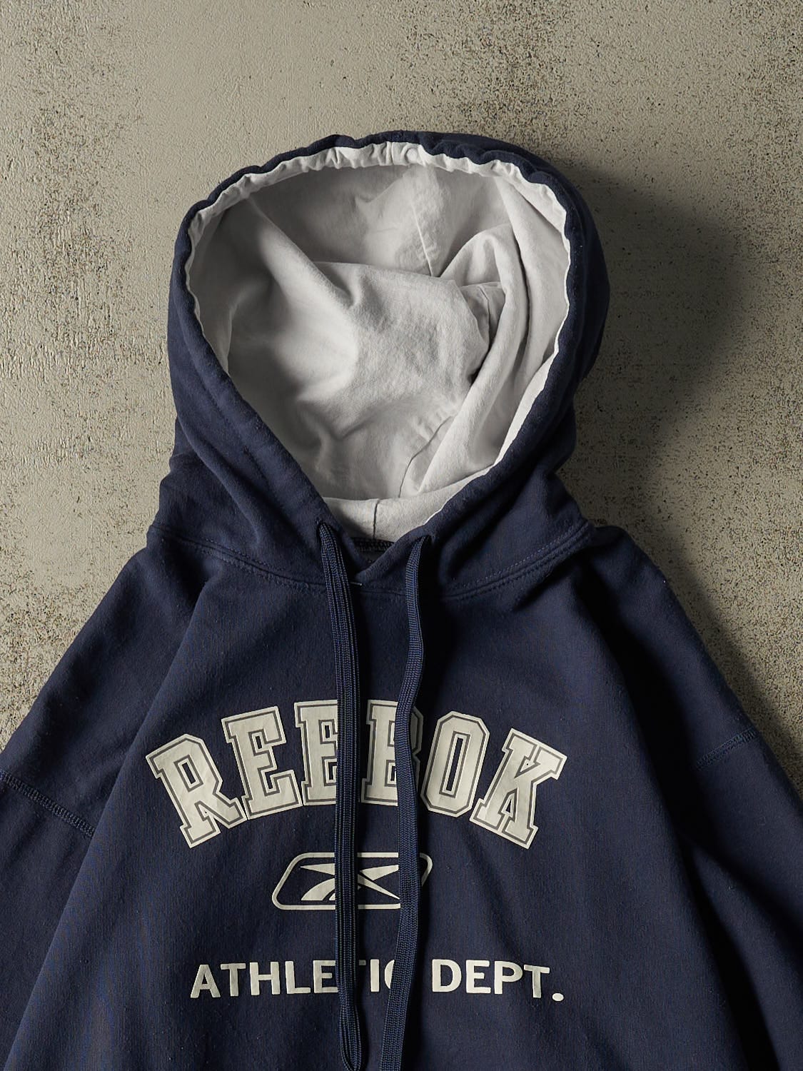 Vintage Y2K Navy Blue Reebok Hoodie (L/XL)