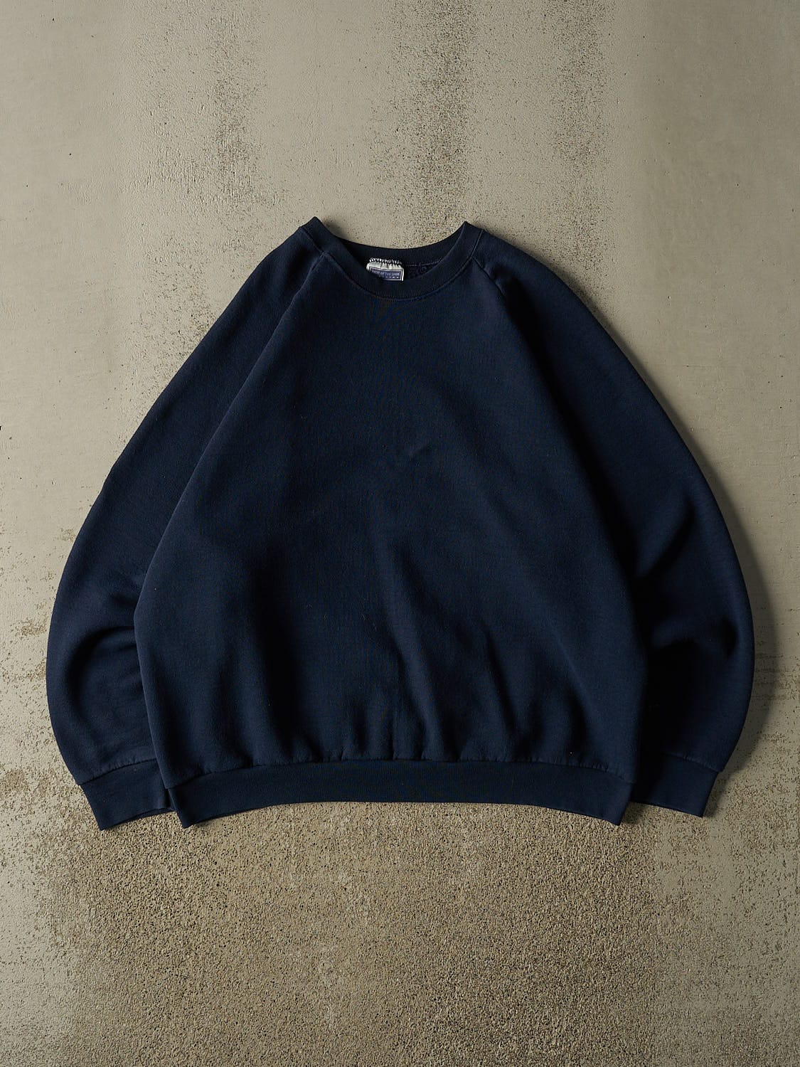 Vintage 80s Navy Blue Blank Crewneck (XL/XXL)