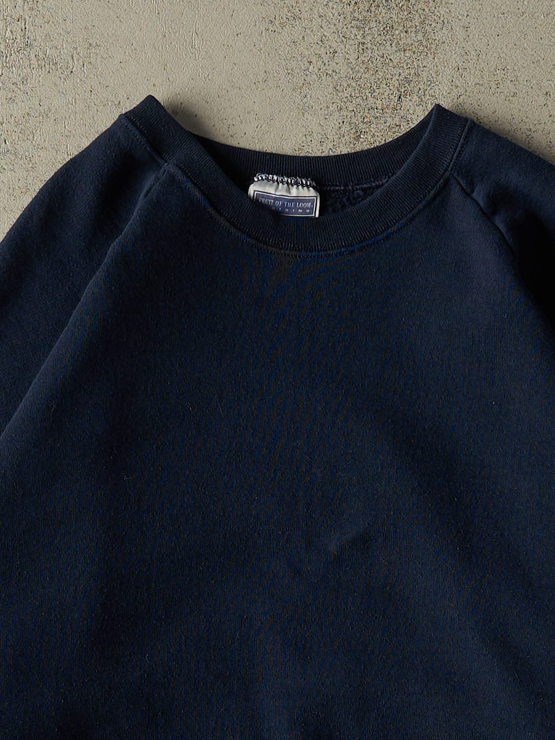 Vintage 80s Navy Blue Blank Crewneck (XL/XXL)