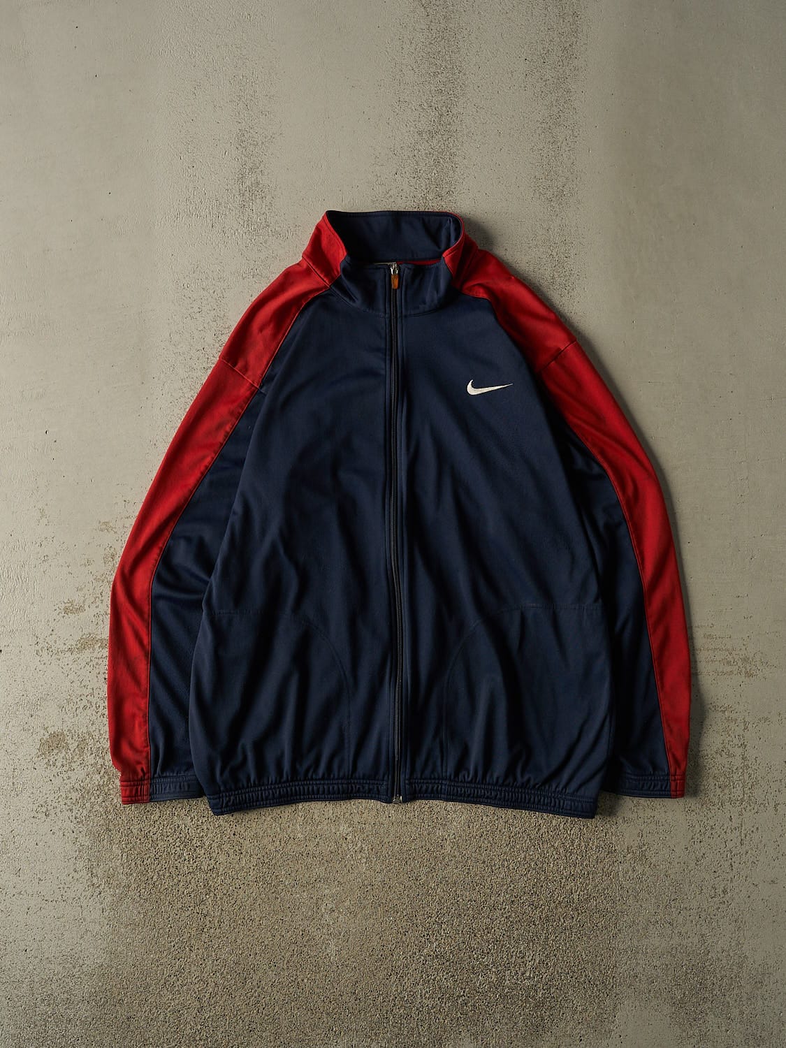 Vintage Y2K Navy Blue Nike Track Sweater (XXL)