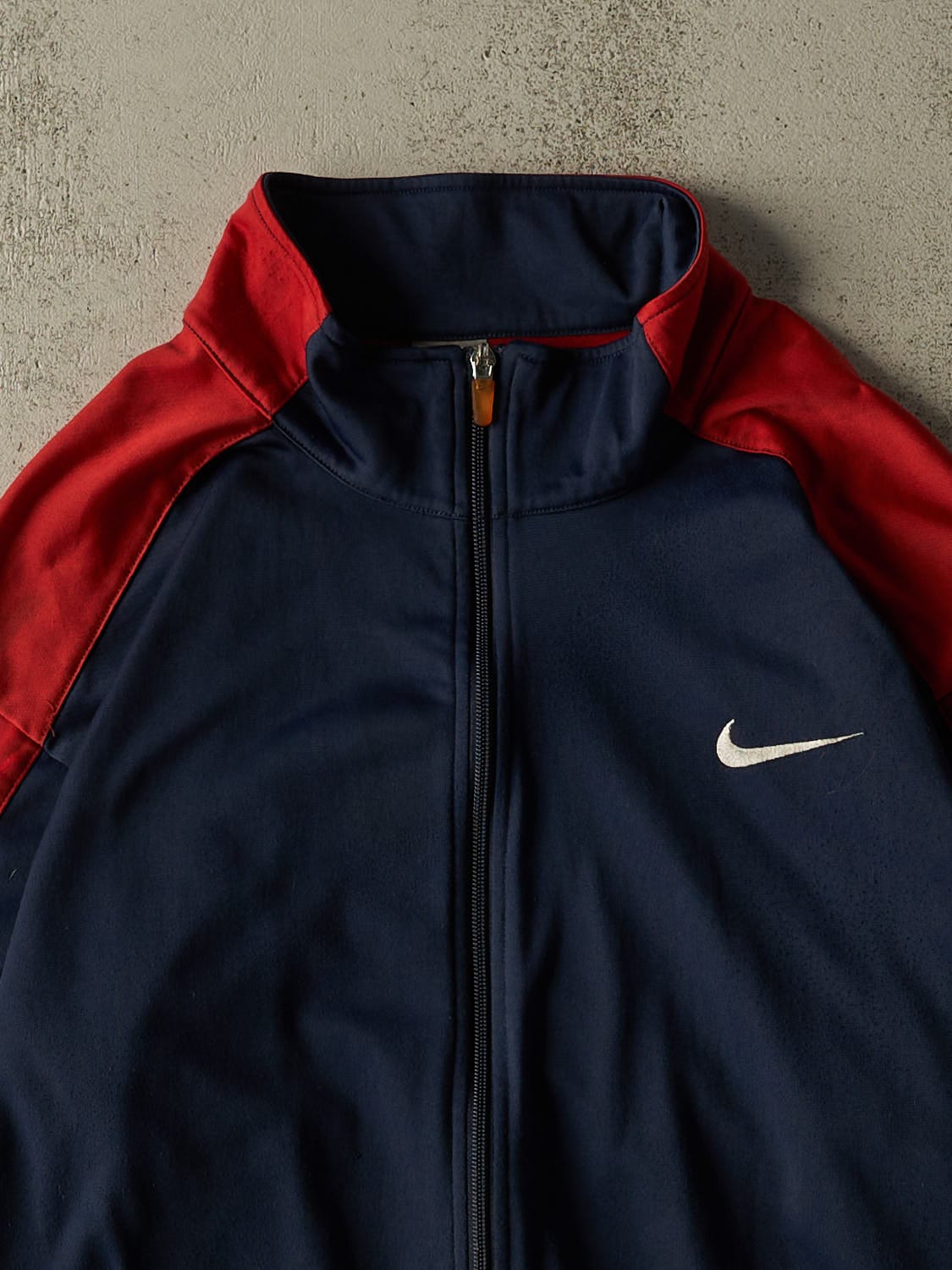 Vintage Y2K Navy Blue Nike Track Sweater (XXL)