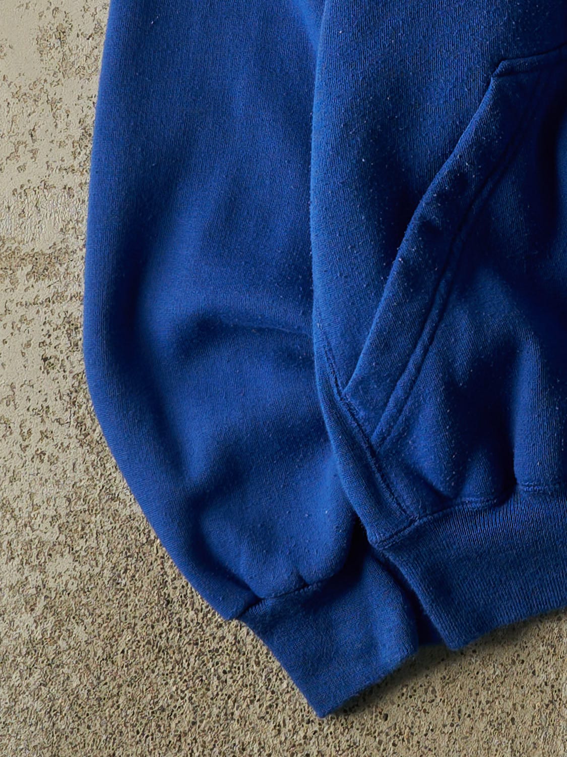 Vintage 90s Blue BYU Quarter Button Hoodie (XL)