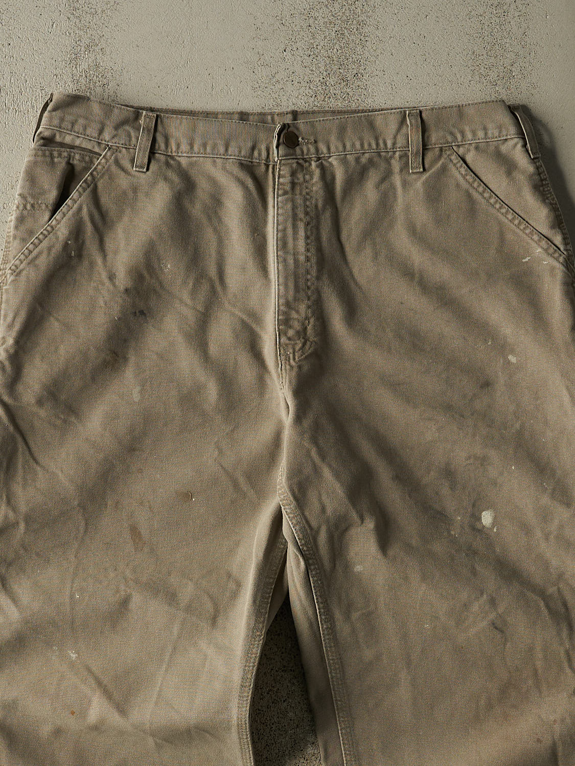 Vintage 90s Beige Carhartt Carpenter 3/4 Pant (40x24)