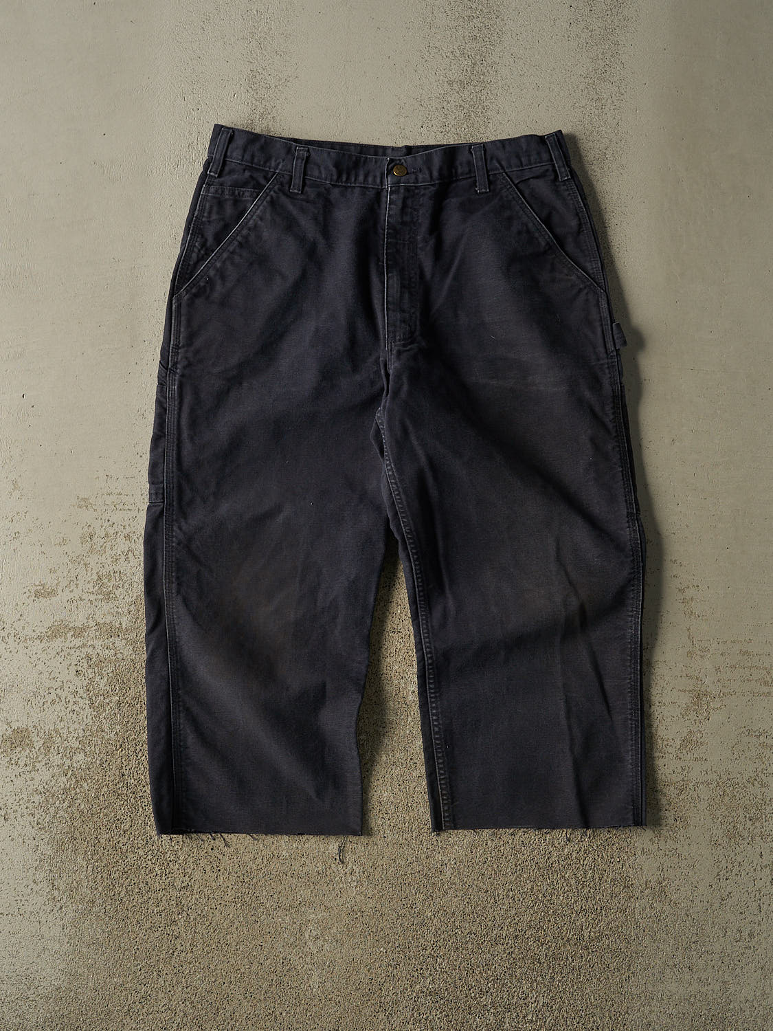 Vintage 90s Navy Blue Carhartt Carpenter 3/4 Pant (35x23.5)