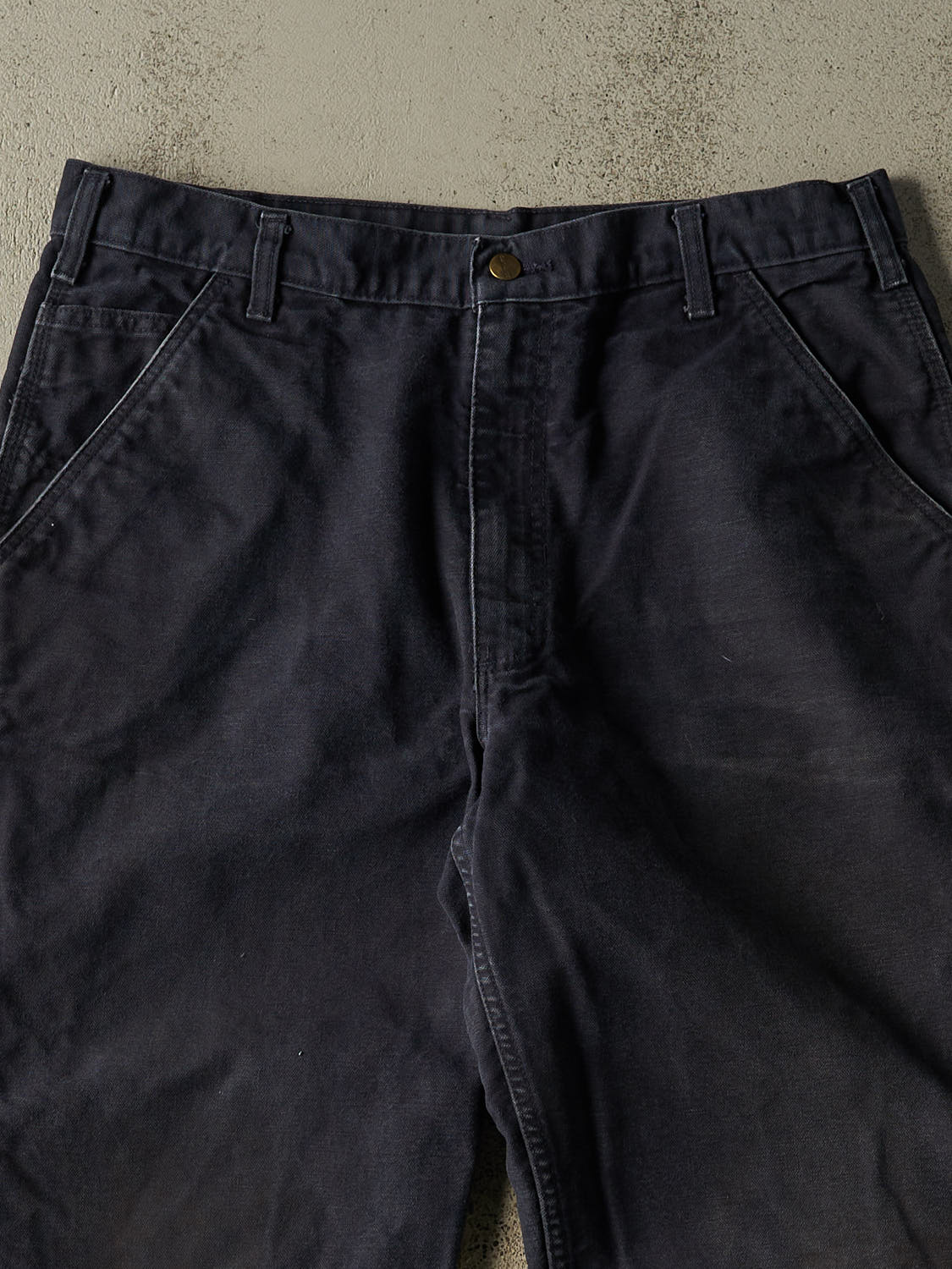 Vintage 90s Navy Blue Carhartt Carpenter 3/4 Pant (35x23.5)