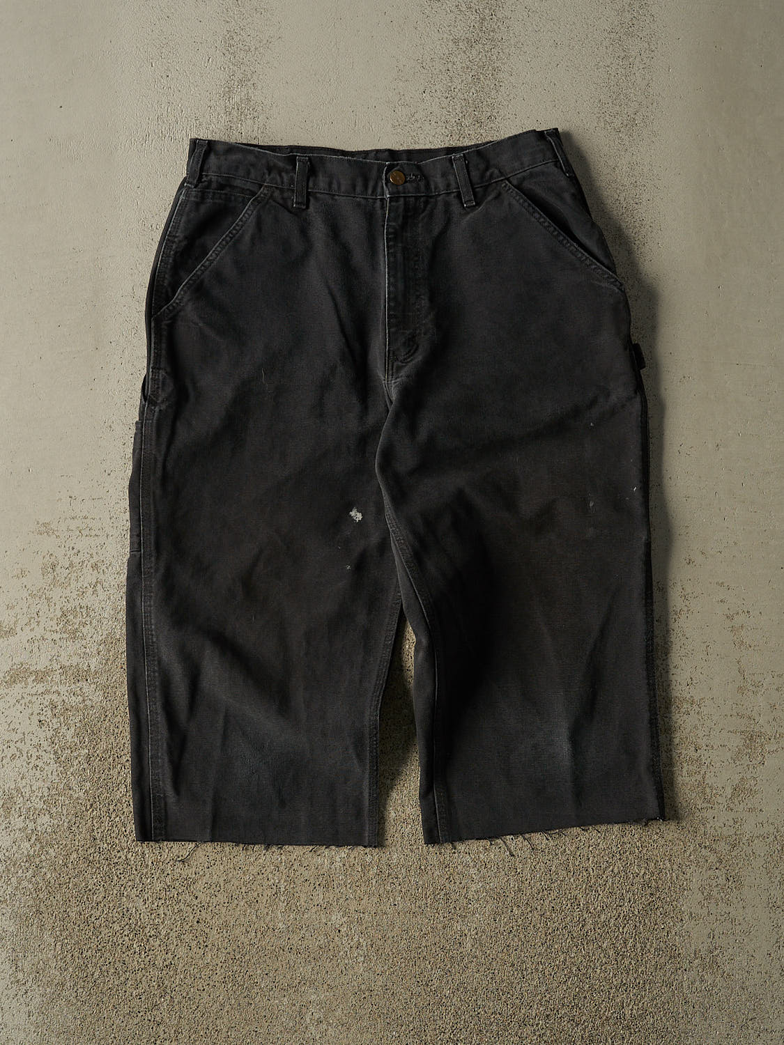 Vintage 90s Faded Black Carhartt Carpenter 3/4 Pant (32x20)
