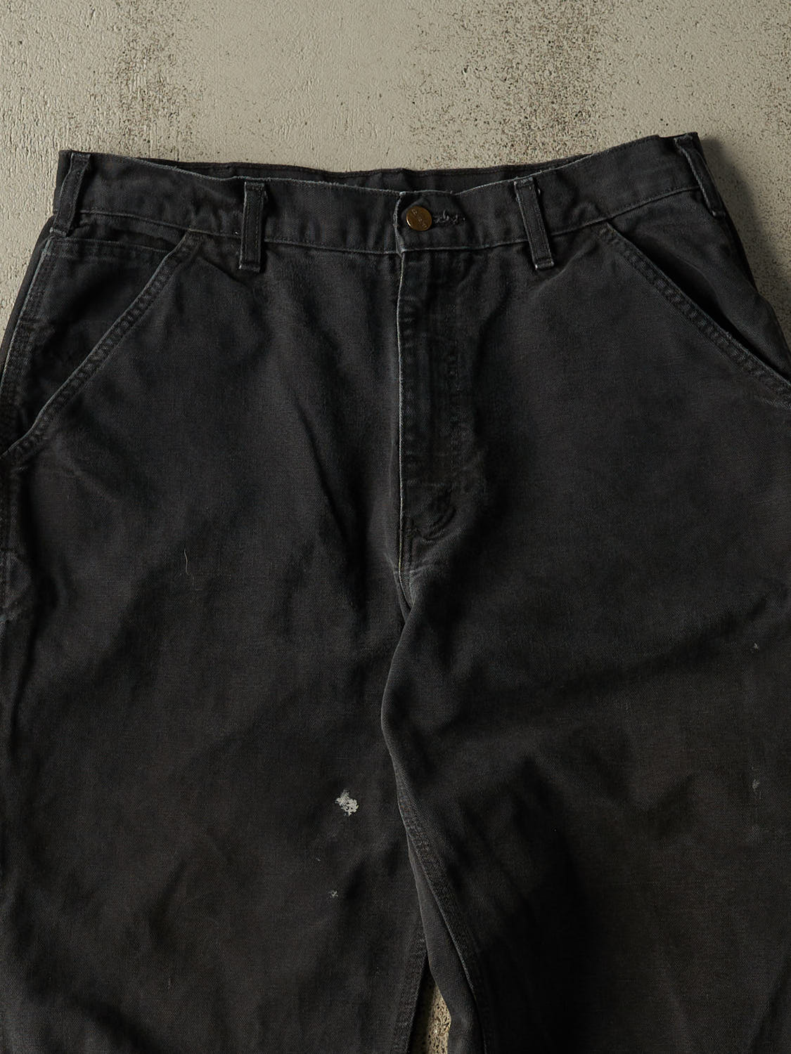Vintage 90s Faded Black Carhartt Carpenter 3/4 Pant (32x20)