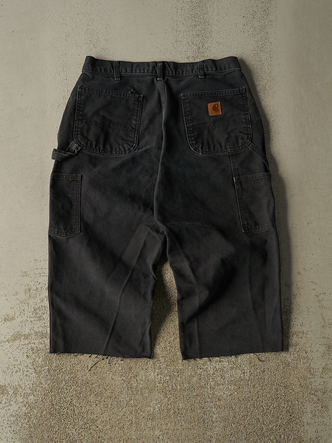 Vintage 90s Faded Black Carhartt Carpenter 3/4 Pant (32x20)