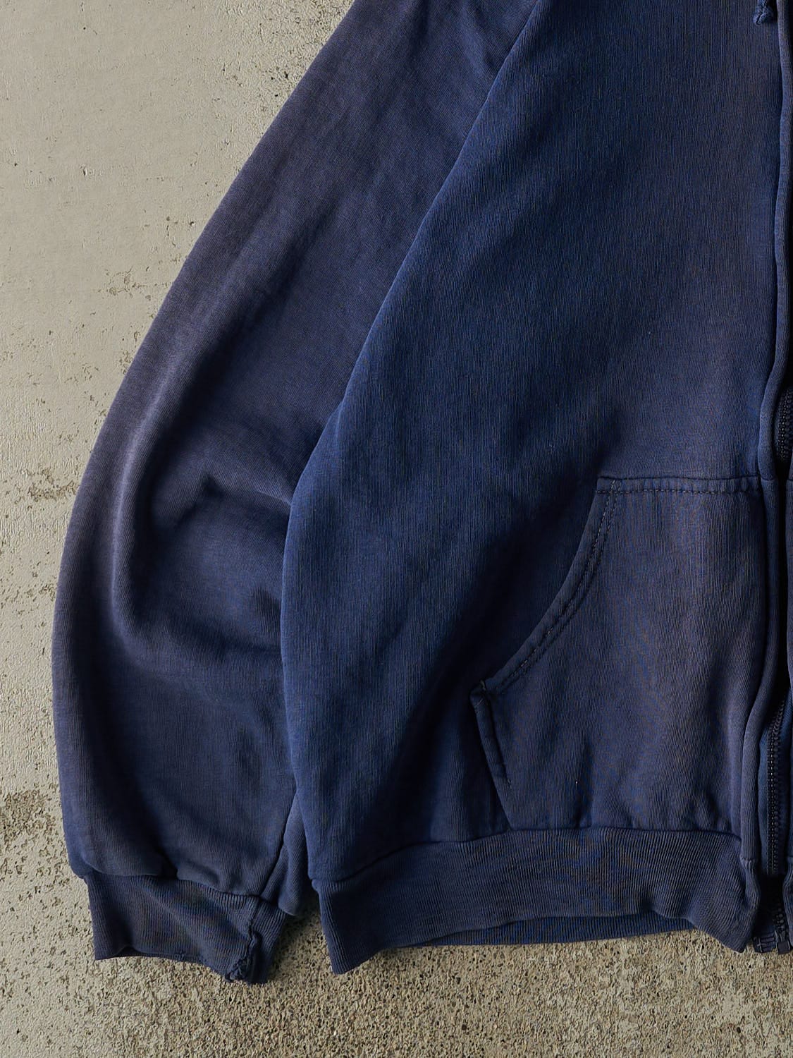 Vintage 80s Sun Faded Navy McGregor Thermal Lined Zip Up Hoodie (L)
