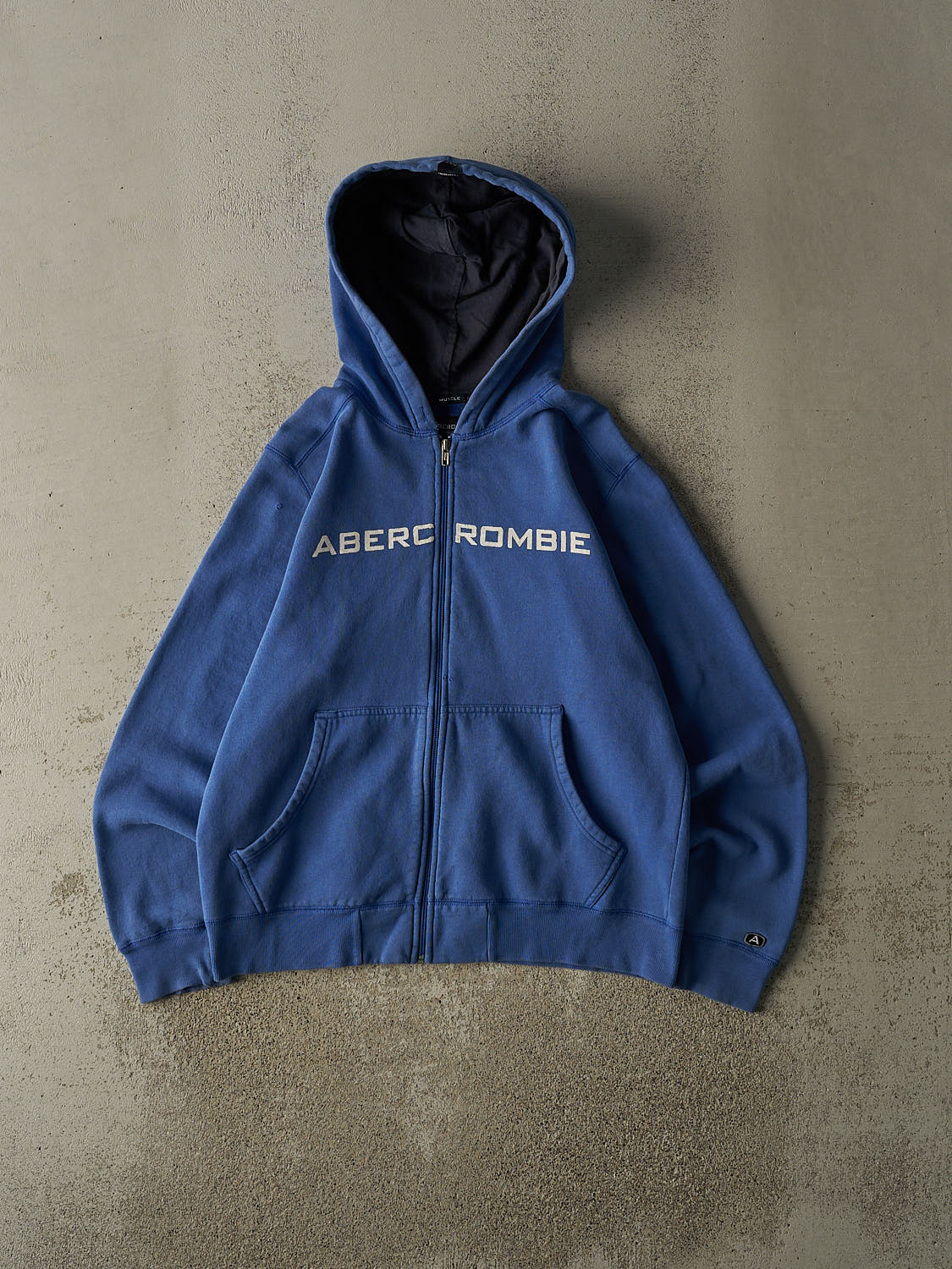 Vintage 90s Blue Abercrombie Zip Up Hoodie (S/M)