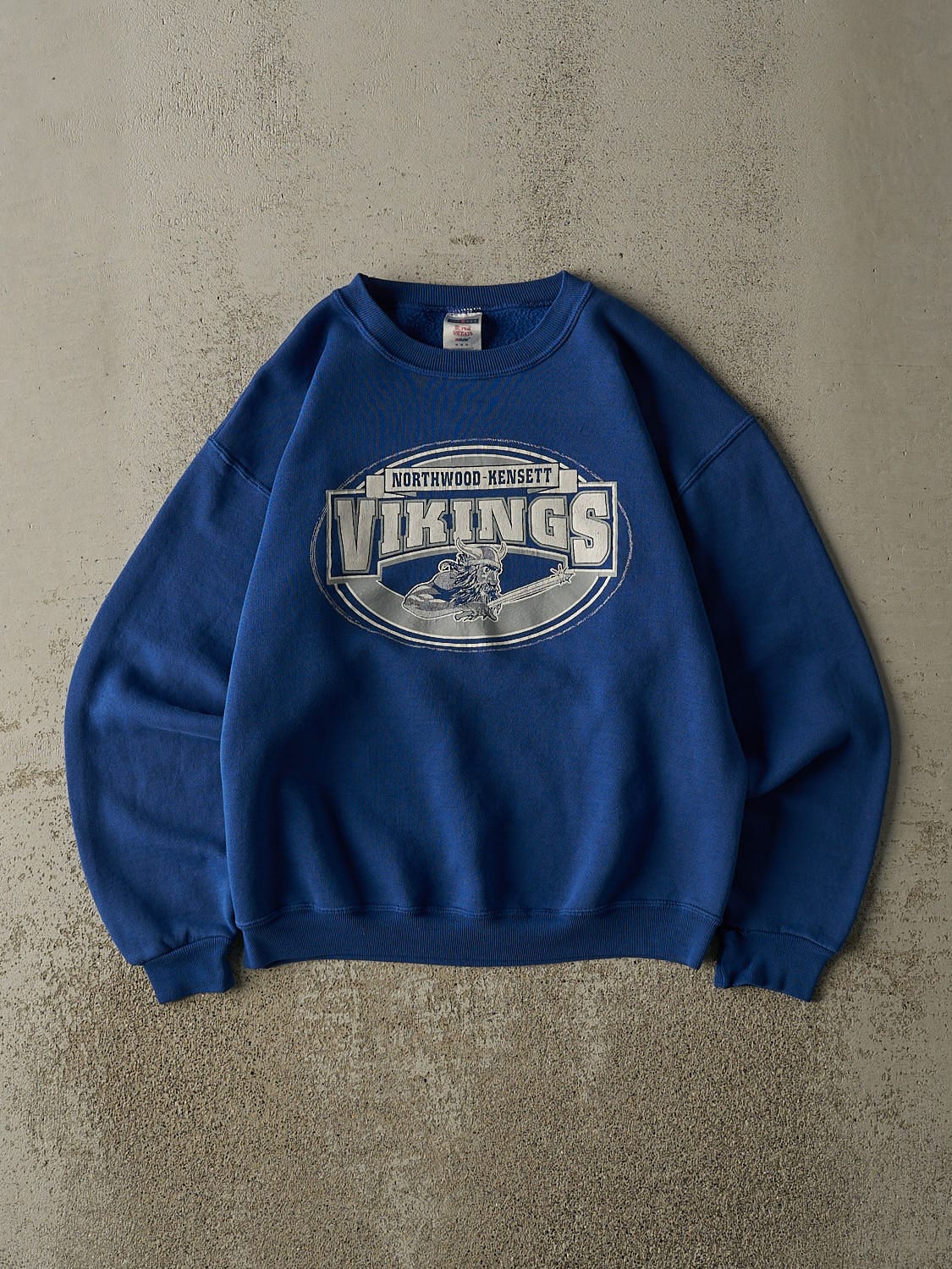 Vintage 90s Blue Northwood-Kensett Vikings Crewneck (S/M)