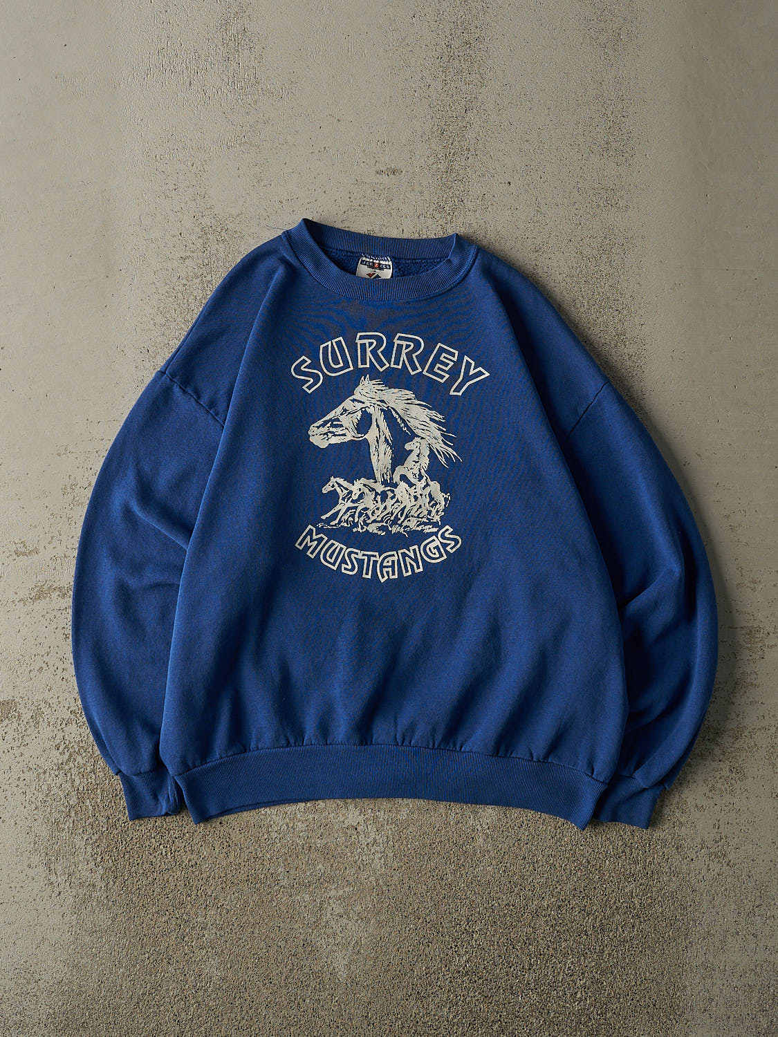 Vintage 90s Blue Surrey Mustangs Crewneck (M)