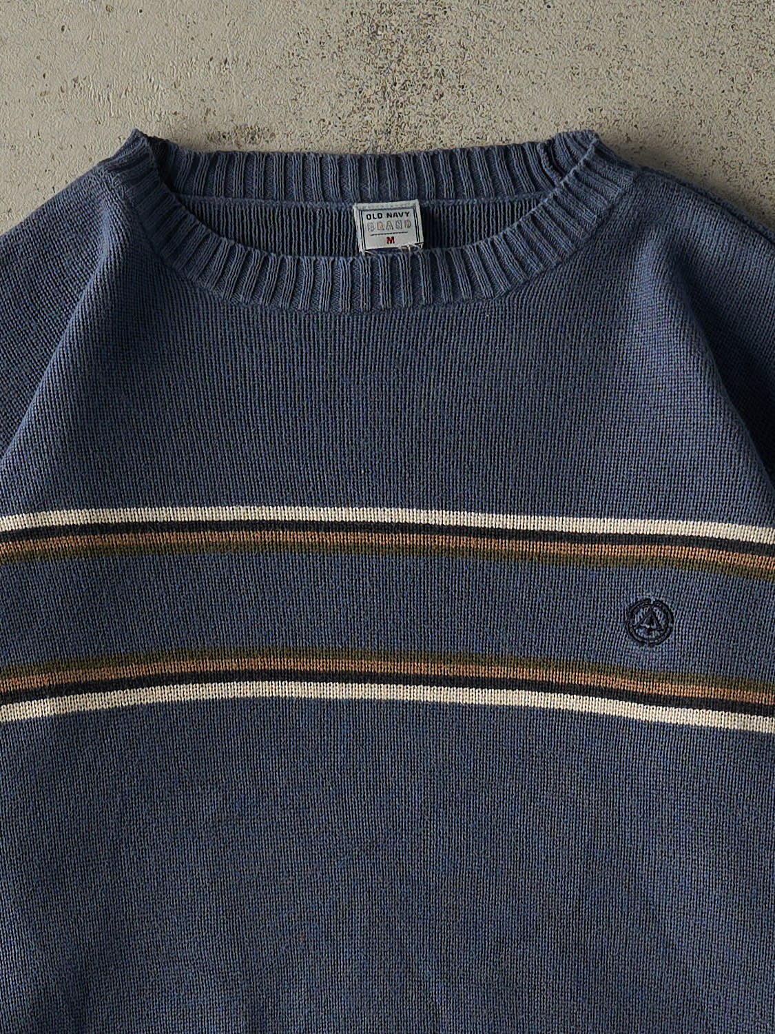 Vintage Y2K Slate Blue Old Navy Striped Knit (S/M)