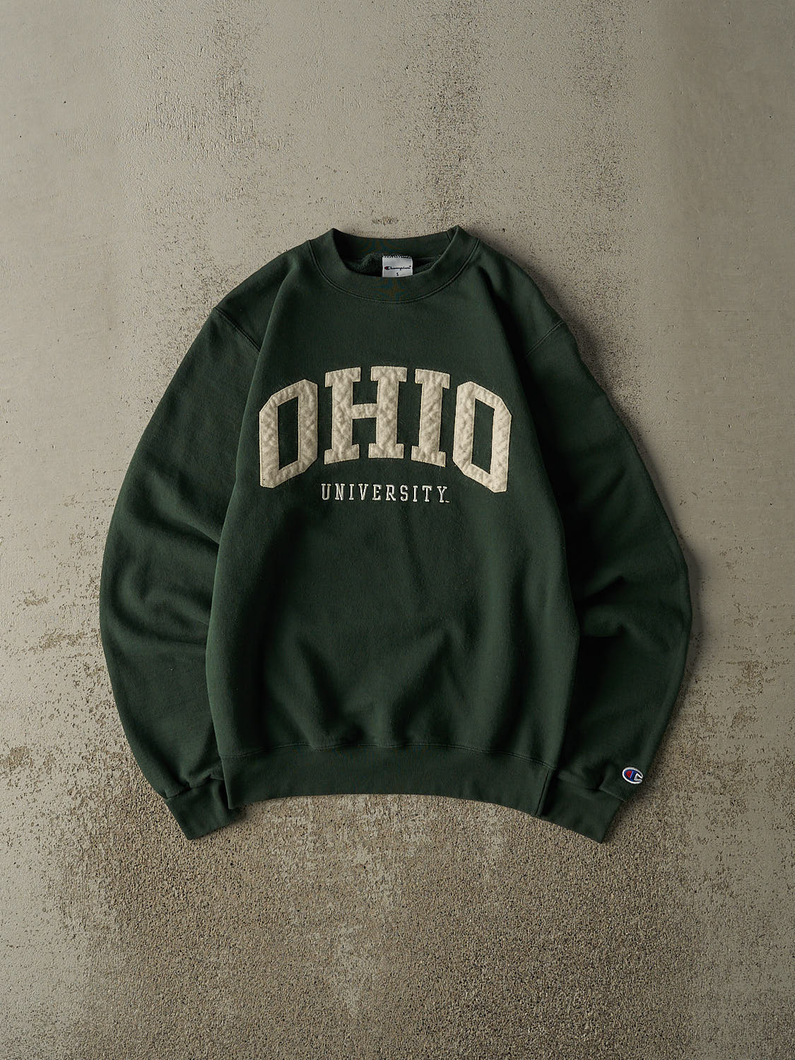 Vintage Y2K Green Champion Ohio University Crewneck (XS/S)