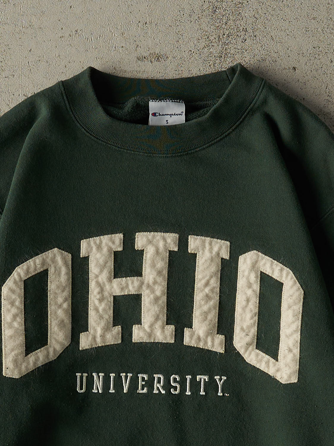 Vintage Y2K Green Champion Ohio University Crewneck (XS/S)
