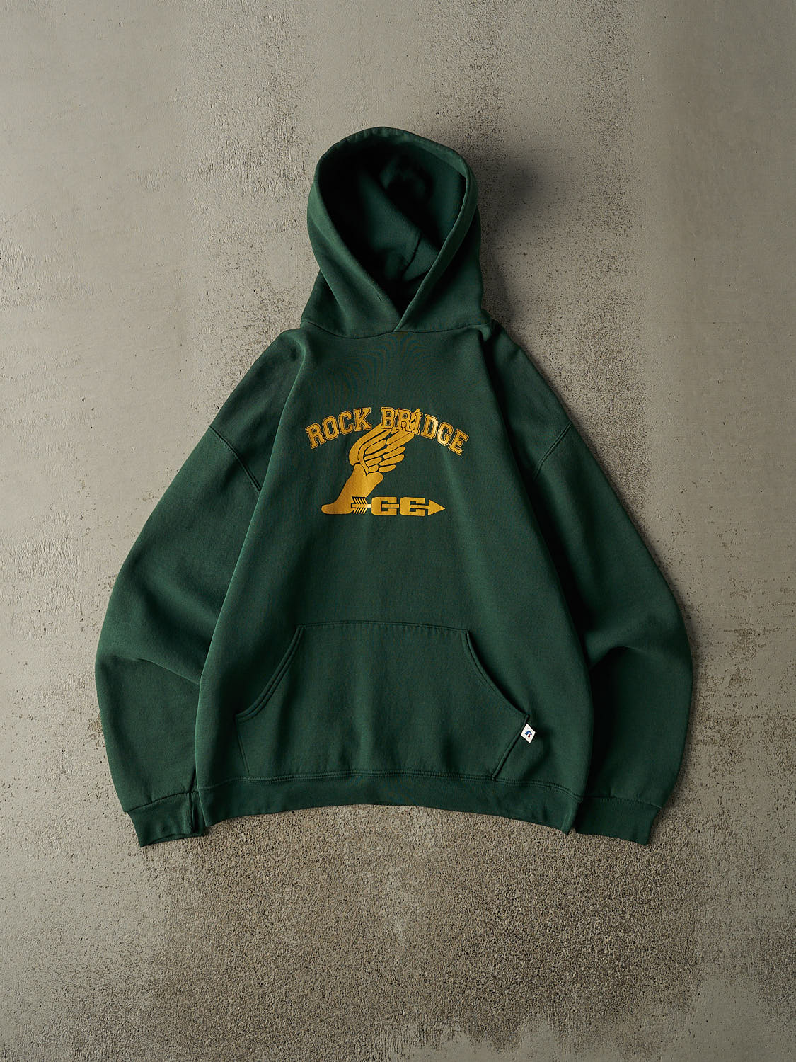 Vintage Y2K Green Russell Athletic Rock Bridge Hoodie (M/L)