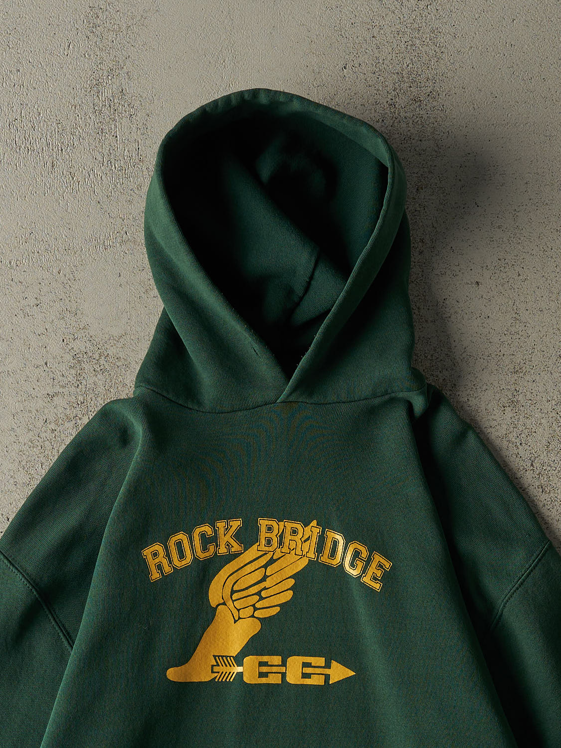 Vintage Y2K Green Russell Athletic Rock Bridge Hoodie (M/L)