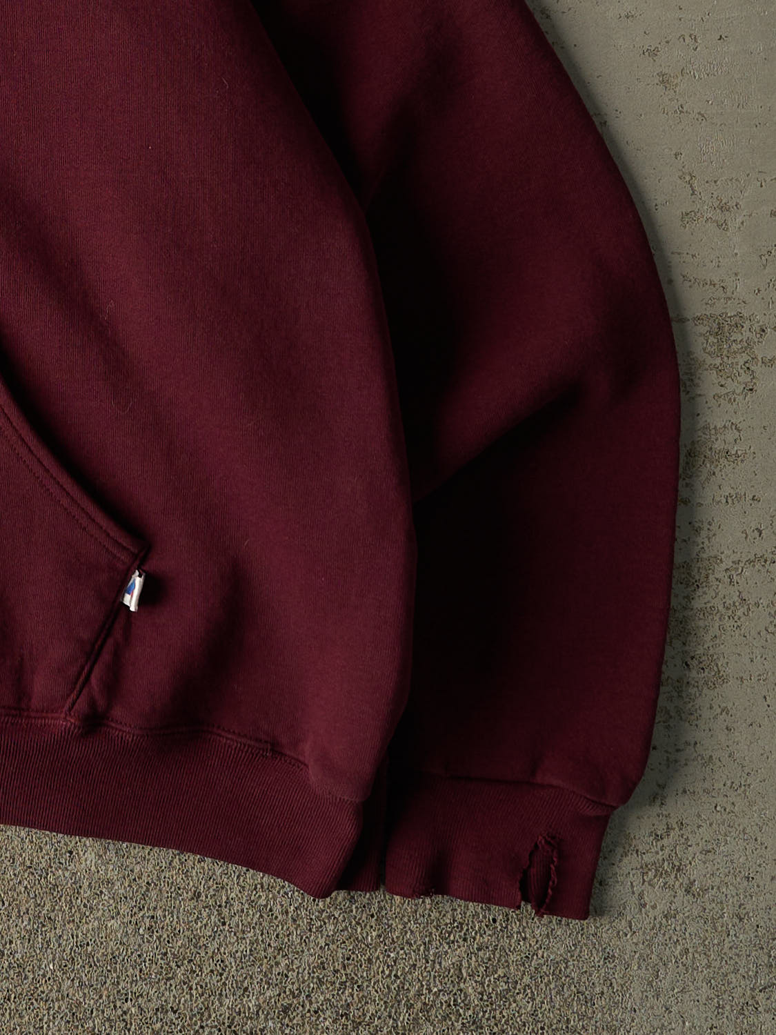 Vintage Y2K Burgundy Russell Athletic Nationals Embroidered Hoodie (XL)